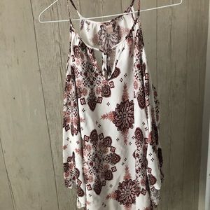 FOREVER 21  long sleeve boho cold Shoulder dress